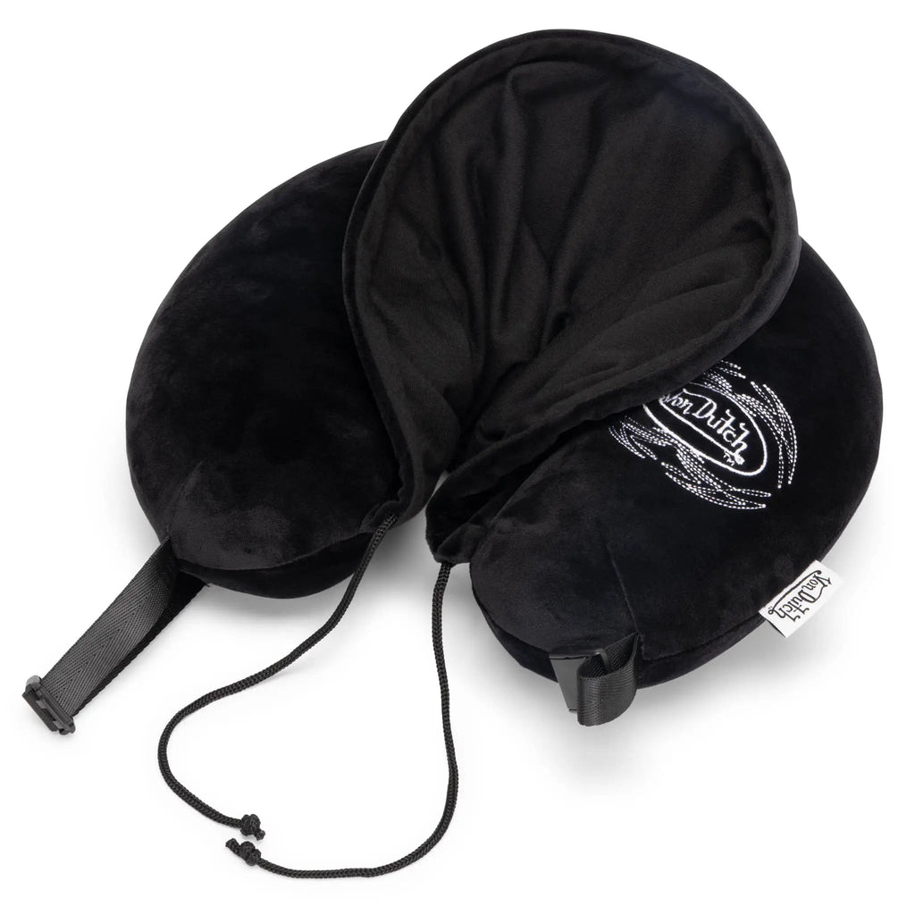 Von Dutch Pinstripe Hooded Memory Foam Pillow Travellty