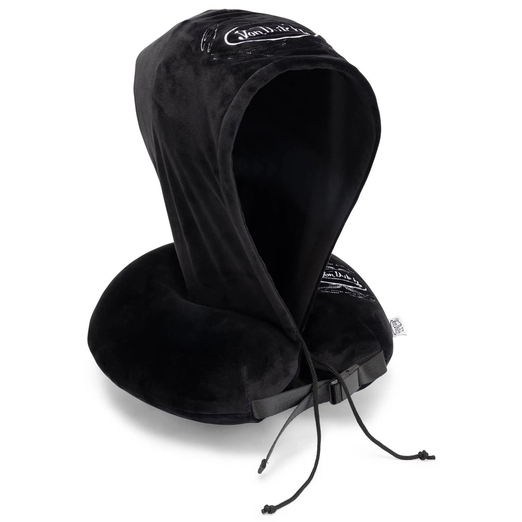 Von Dutch Pinstripe Hooded Memory Foam Pillow Travellty