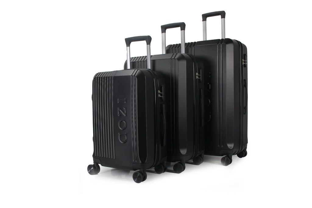 IZOD Zane Expandable ABS Hard shell Lightweight 360 Dual Spinning Wheels Combo Lock 28", 24", 20" 3 Piece Luggage Set Mirage Luggage