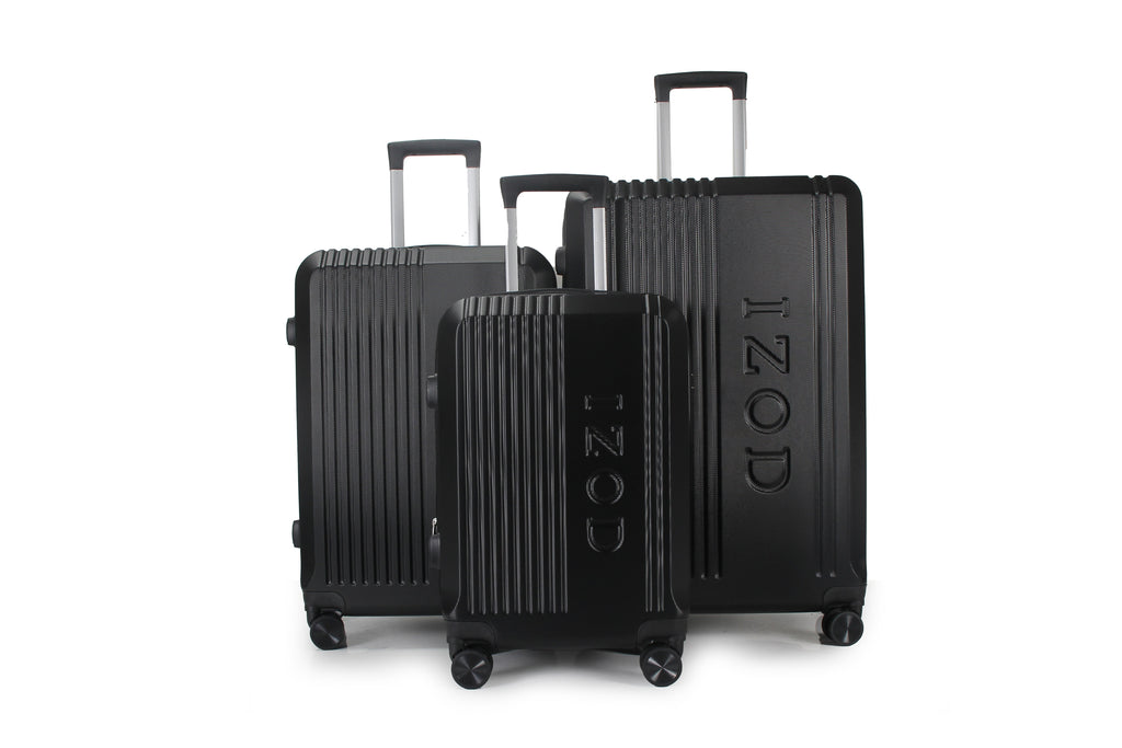 IZOD Zane Expandable ABS Hard shell Lightweight 360 Dual Spinning Wheels Combo Lock 28", 24", 20" 3 Piece Luggage Set Mirage Luggage