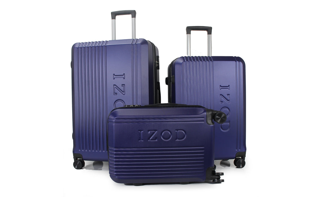 IZOD Zane Expandable ABS Hard shell Lightweight 360 Dual Spinning Wheels Combo Lock 28", 24", 20" 3 Piece Luggage Set Mirage Luggage