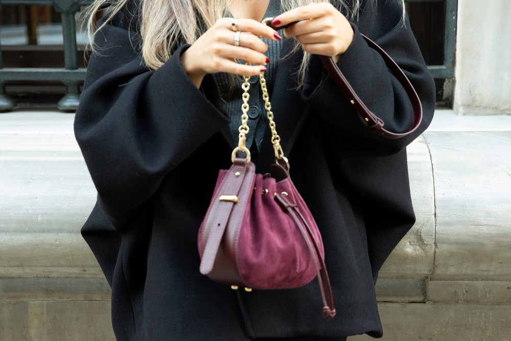 Valentina Suede Leather Women's Bag Mizuri Leather