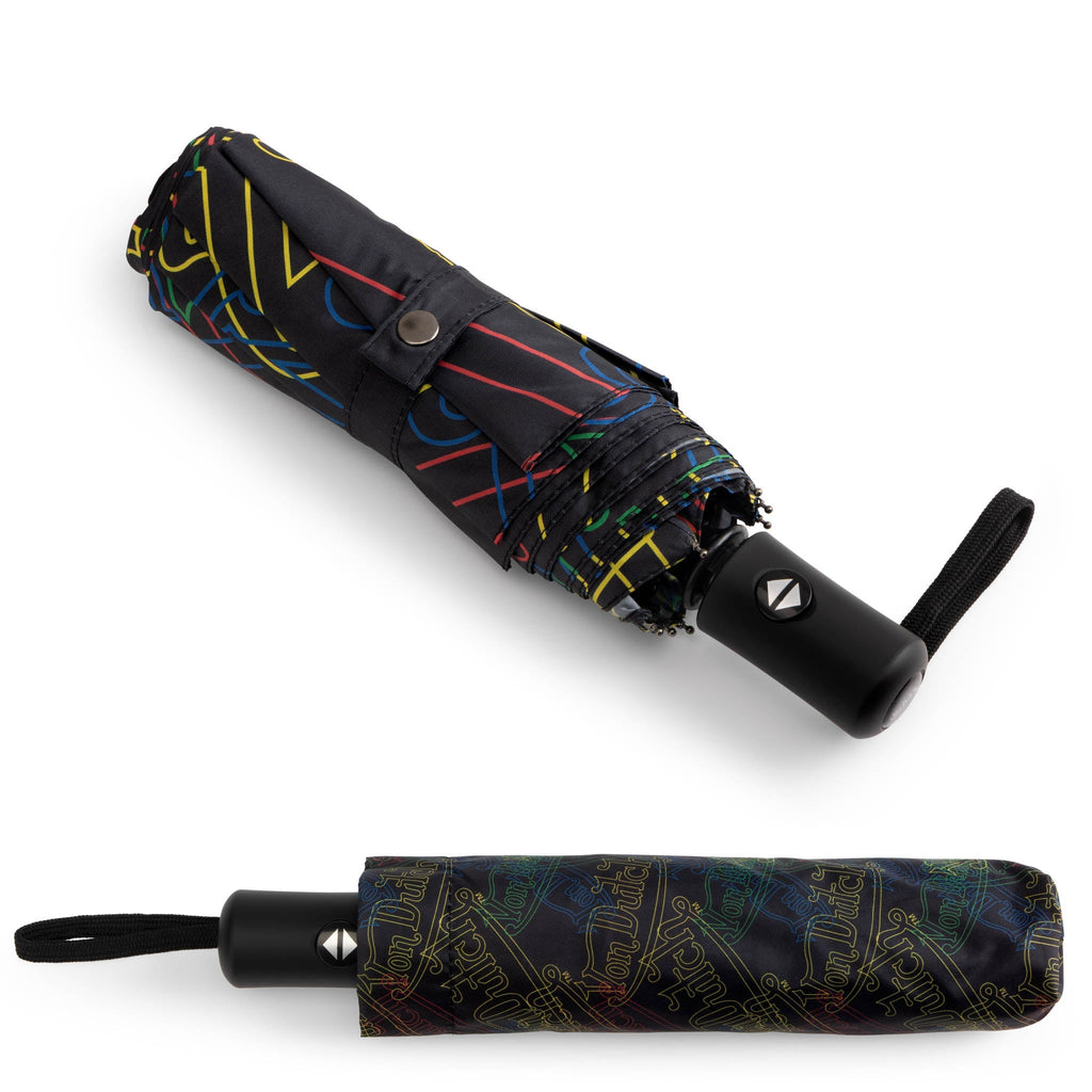 Neon Logo Compact Automatic Umbrella, Strong & Portable Travellty