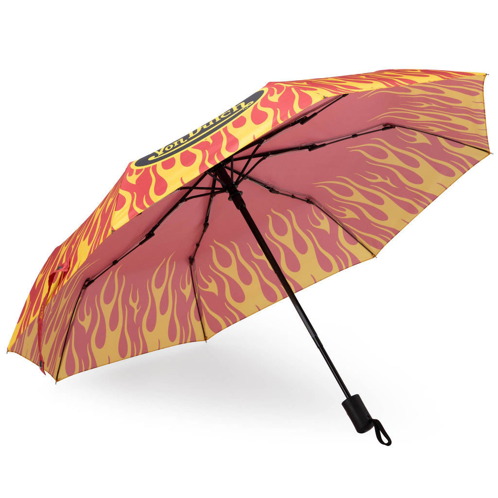 Red City of Angels Compact Automatic Umbrella, Strong & Portable Travellty