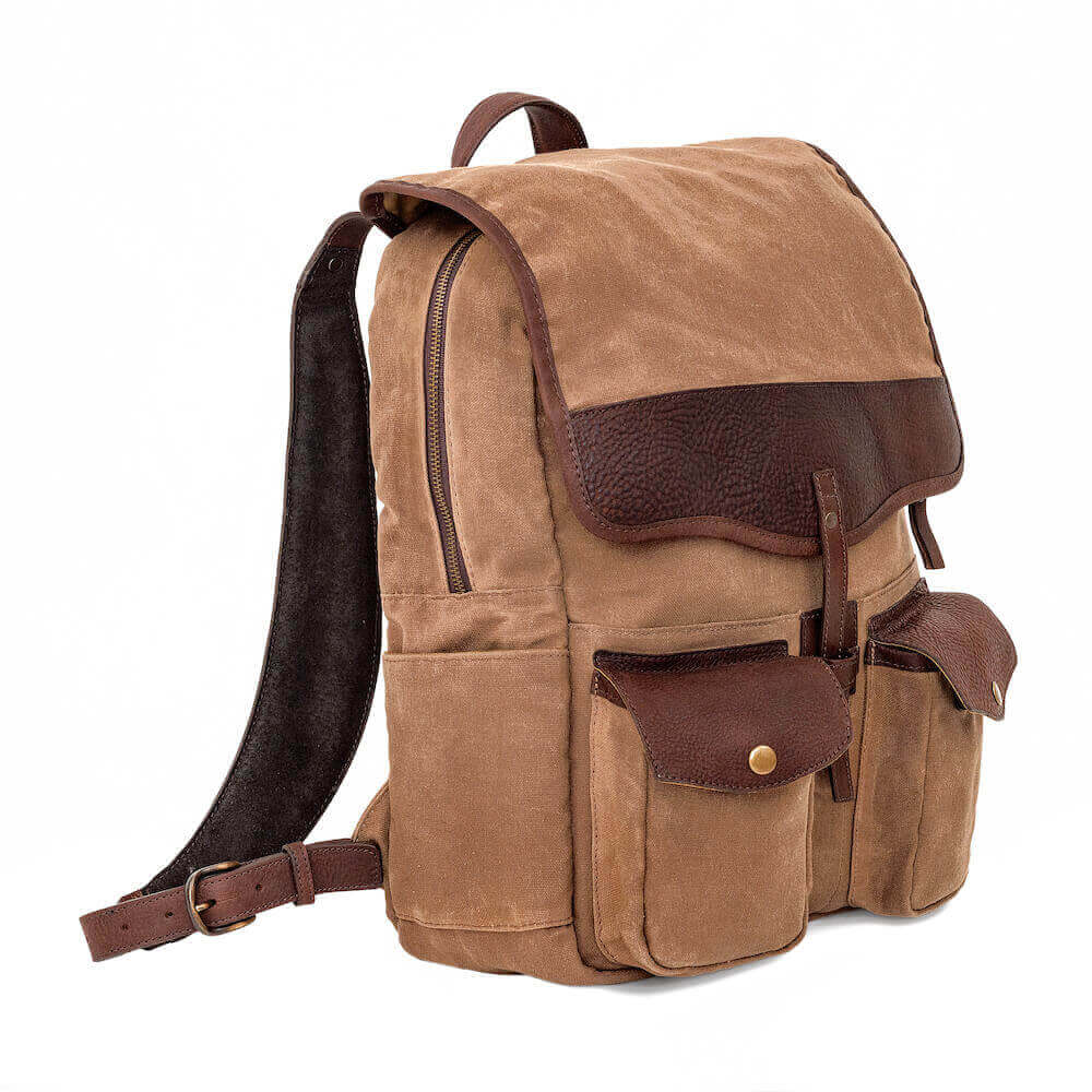 Campaign Waxed Canvas Backpack Mission Mercantile Leather Goods