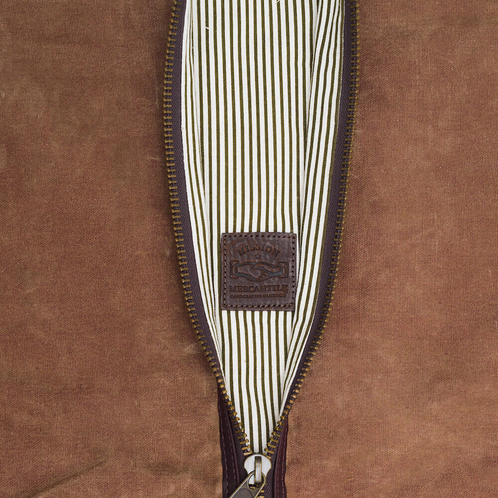 Campaign Waxed Canvas Garment Bag Mission Mercantile Leather Goods