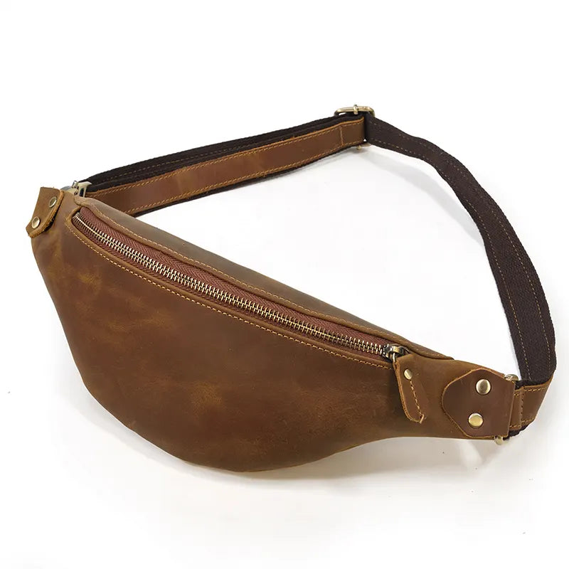 Wagner Leather Waist Bag | Full Grain Leather Fanny Pack STEEL HORSE LEATHER