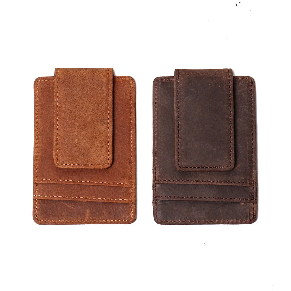 The Walden | Handmade Leather Front Pocket Wallet with Money Clip STEEL HORSE LEATHER