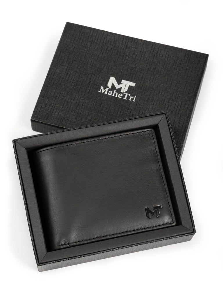 Wealth Ward Black Bi-folded Wallet Classy Leather Bags