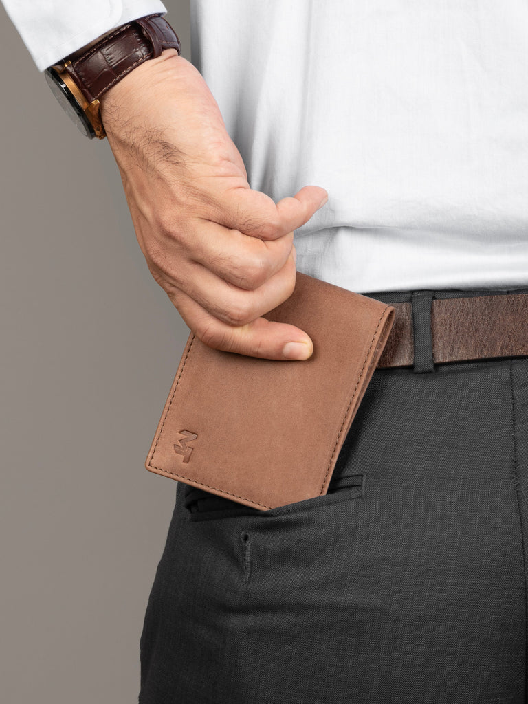 Tan Brown Slate Wallet - Mat finish Classy Leather Bags
