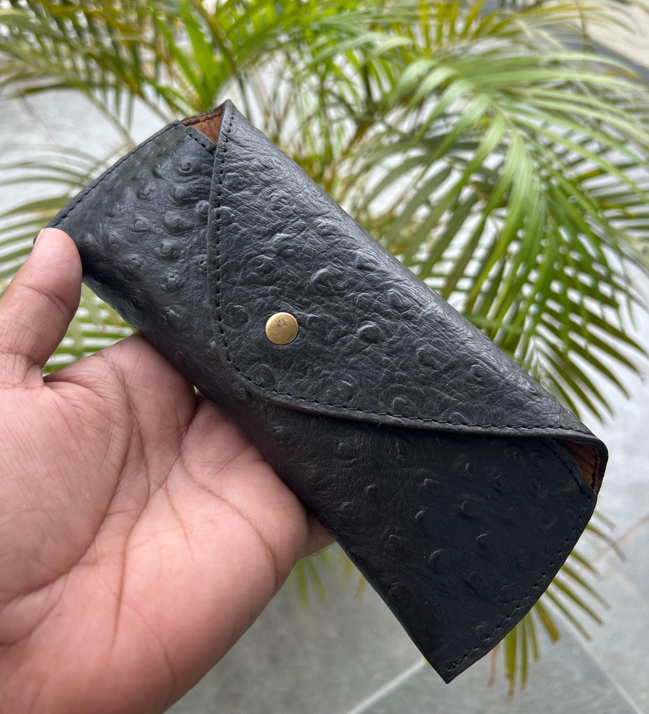 Black Leather Sunglasses Cover Classy Leather Bags