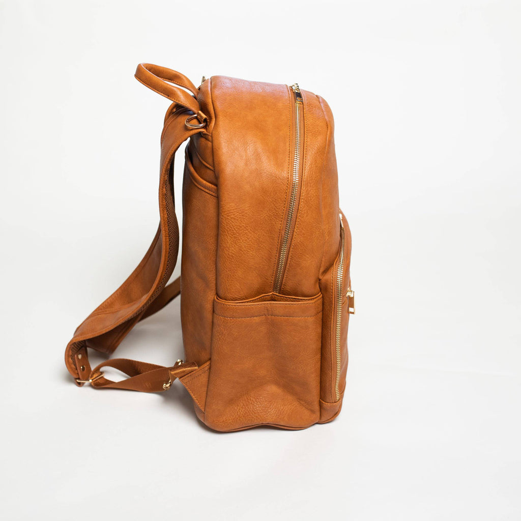 Brown Leather Carrier Backpack Sole Premise