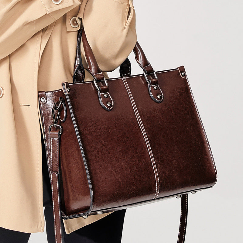 Women Leather Handbag, Full Grain Leather Designer Handbag, Gift For Her RockCow Leather Studio