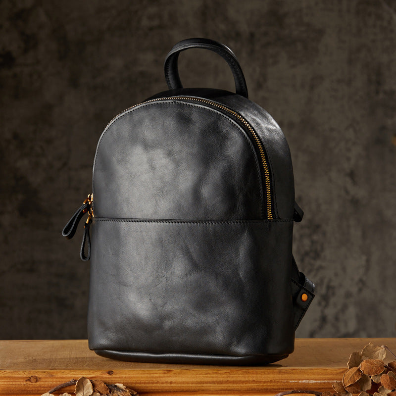 Women Vintage Genuine Leather Backpack, Designer Leather Backpack Purse, Women's Leather Backpack for School RockCow Leather Studio