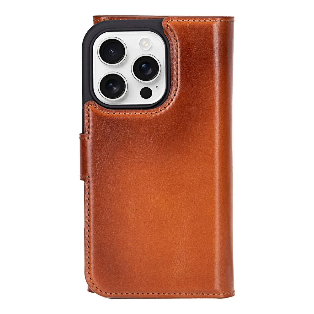 Santa iPhone 16 Pro Leather Detachable Wallet Case Mizuri Leather