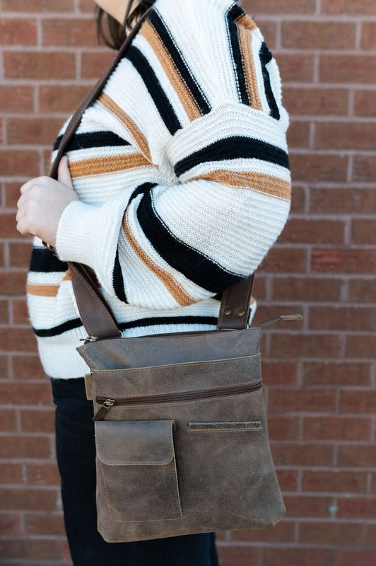 Claire Chase Unisex Tablet Leather Satchel