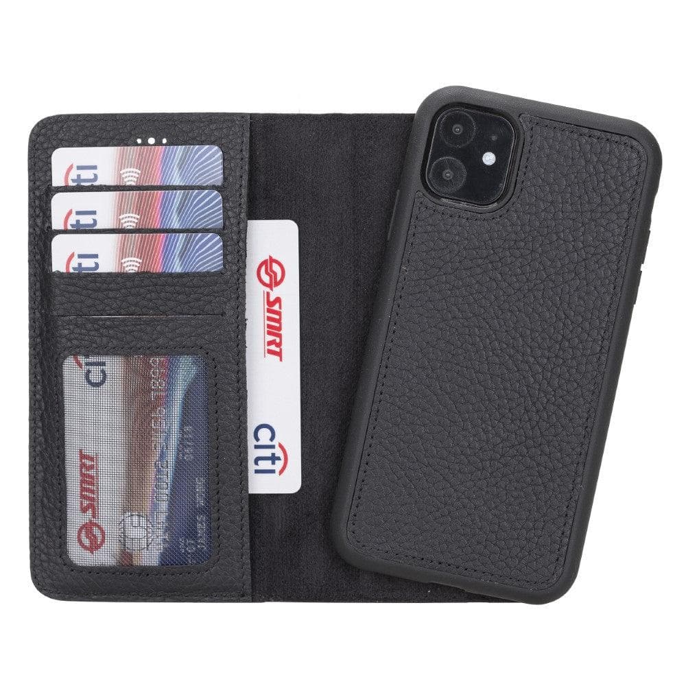 Magic iPhone 11 Pro Detachable Leather Wallet Case - LuggageDesigners