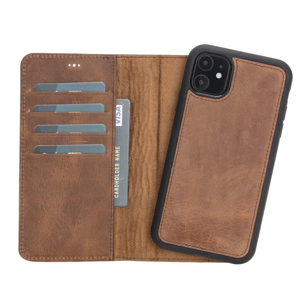 Magic iPhone 11 Pro Max Detachable Leather Wallet Case - LuggageDesigners