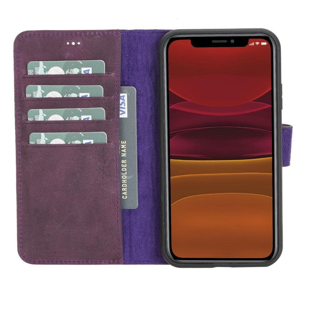 Magic iPhone 11 Pro Detachable Leather Wallet Case - LuggageDesigners