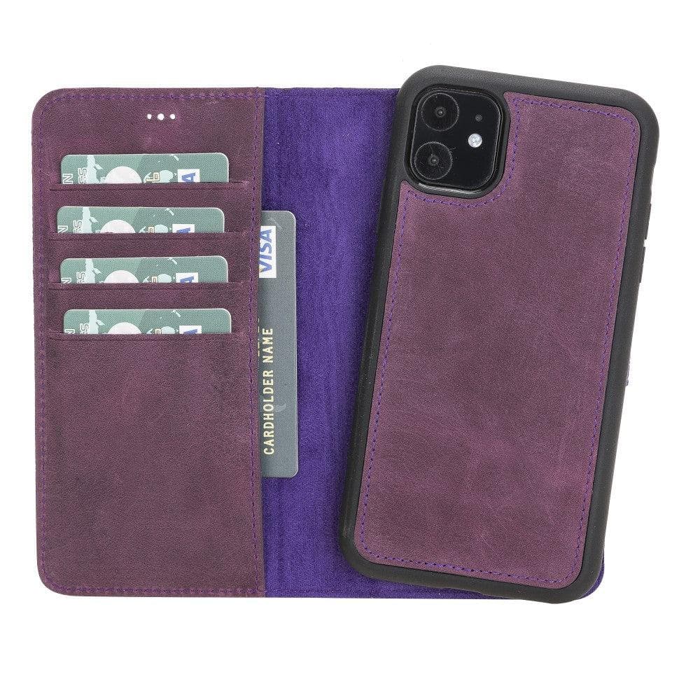 Magic iPhone 11 Pro Max Detachable Leather Wallet Case - LuggageDesigners