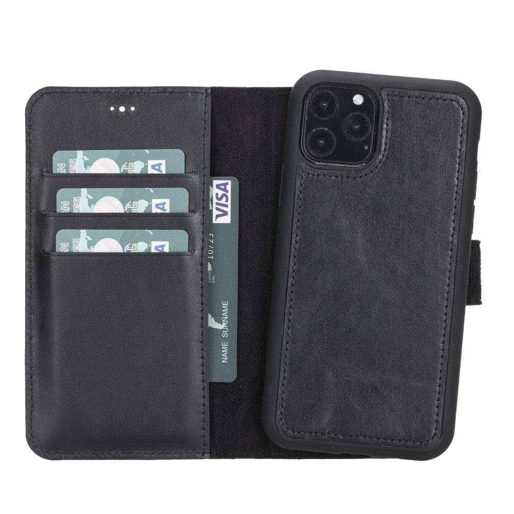 Magic iPhone 11 Pro Detachable Leather Wallet Case - LuggageDesigners
