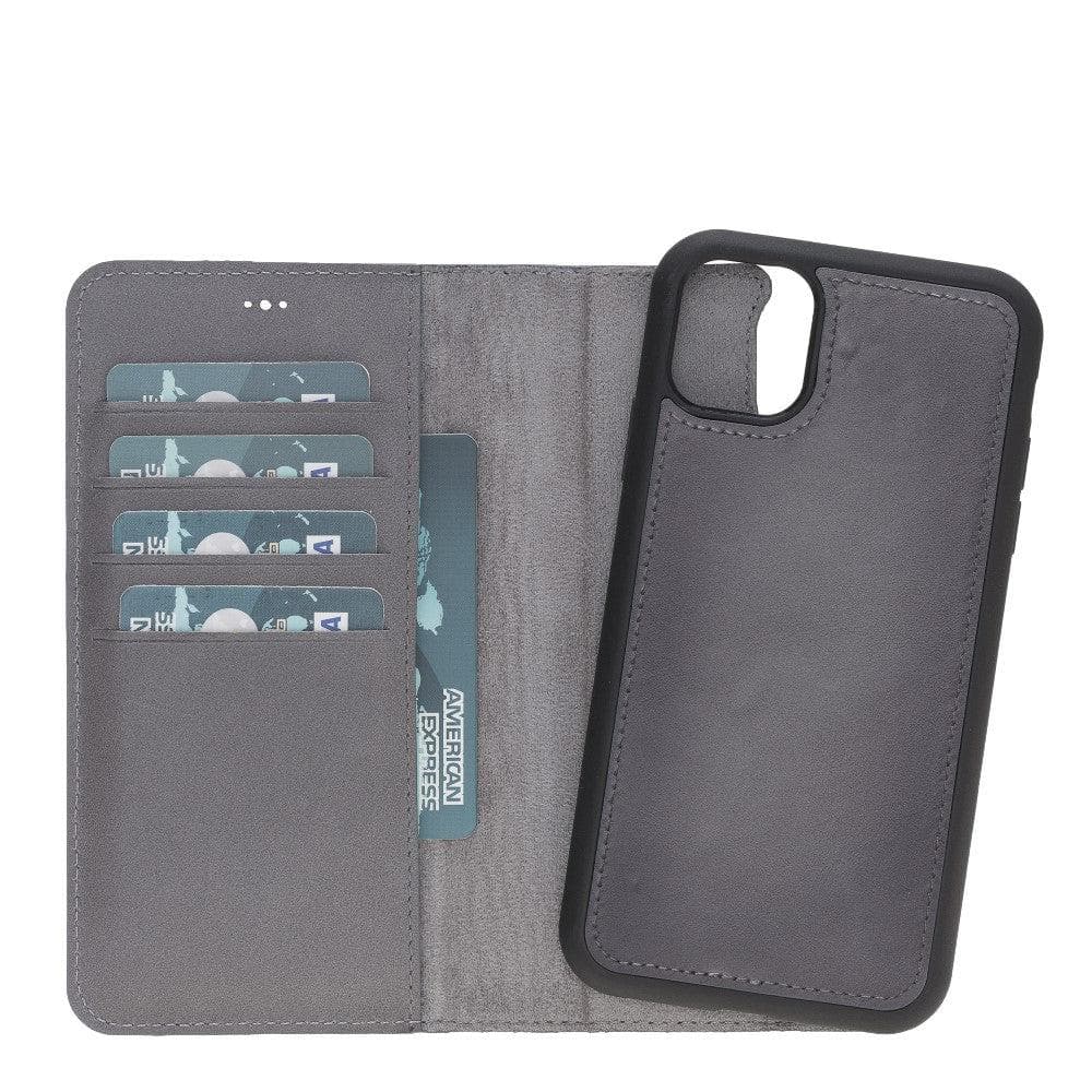 Magic iPhone 11 Pro Max Detachable Leather Wallet Case - LuggageDesigners