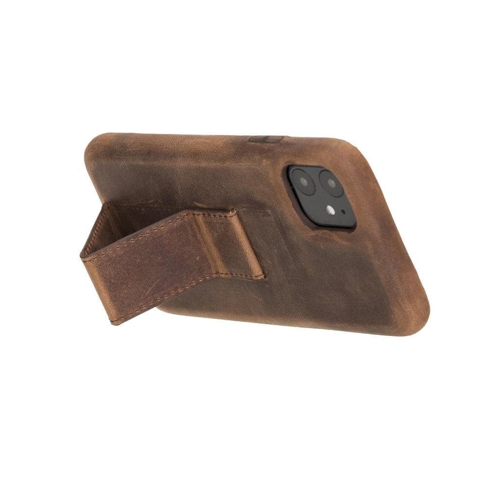 Rock Cover iPhone 11 Leather Case with Stand Mizuri Leather