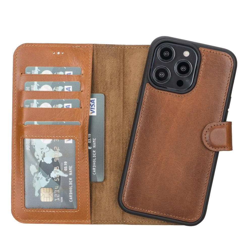 Magic iPhone 14 Detachable Leather Wallet Case Mizuri Leather