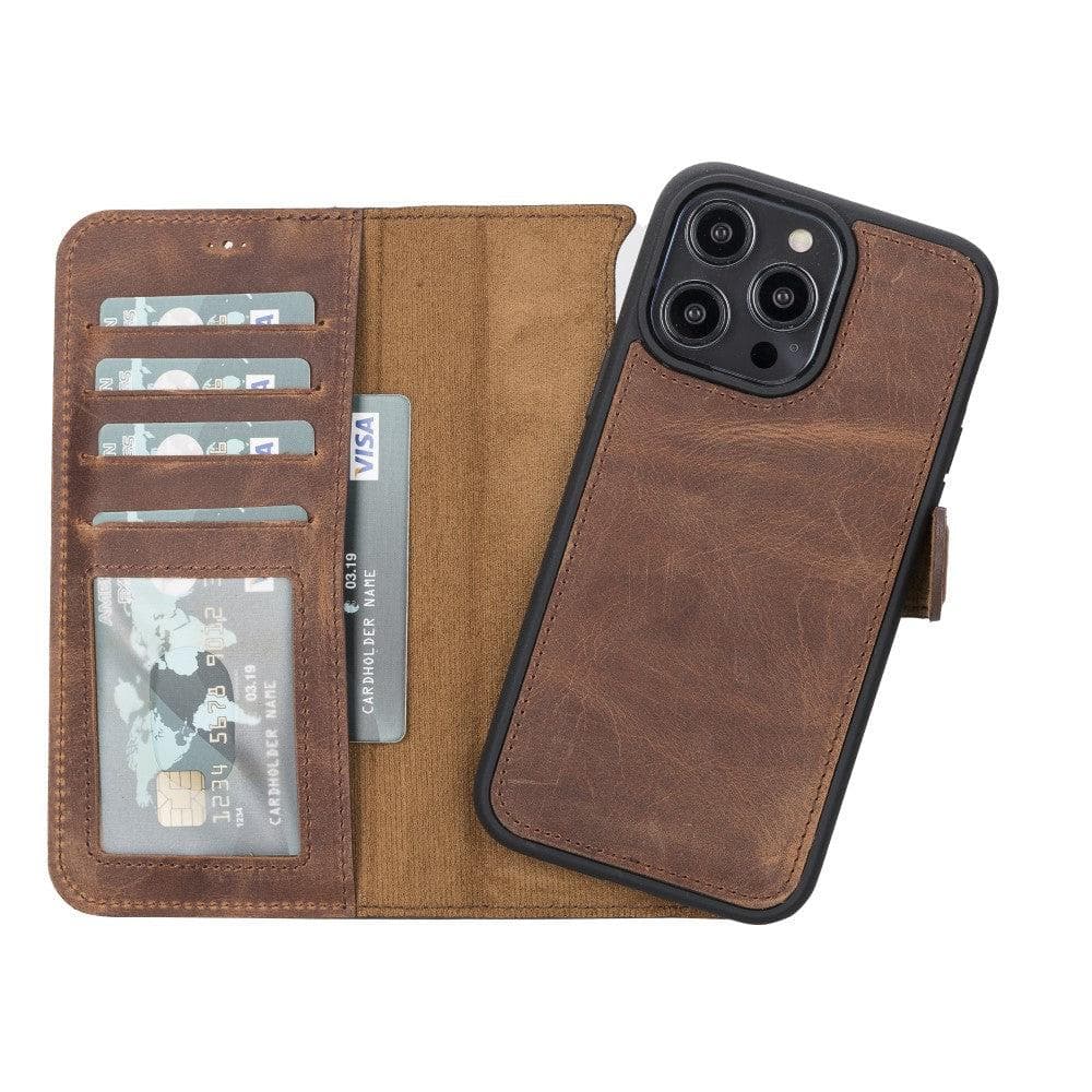 Magic iPhone 14 Detachable Leather Wallet Case Mizuri Leather