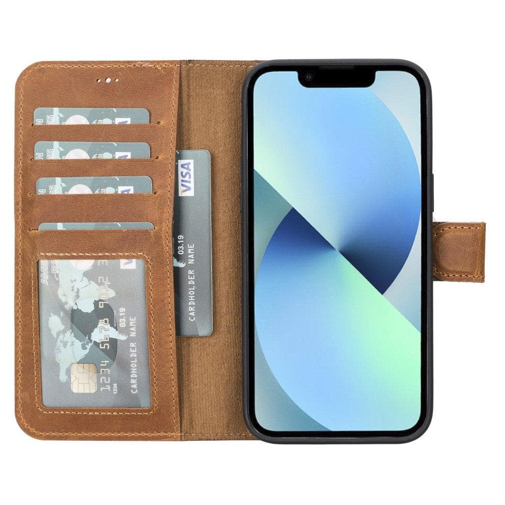 Magic iPhone 14 Plus Detachable Leather Wallet Case Mizuri Leather