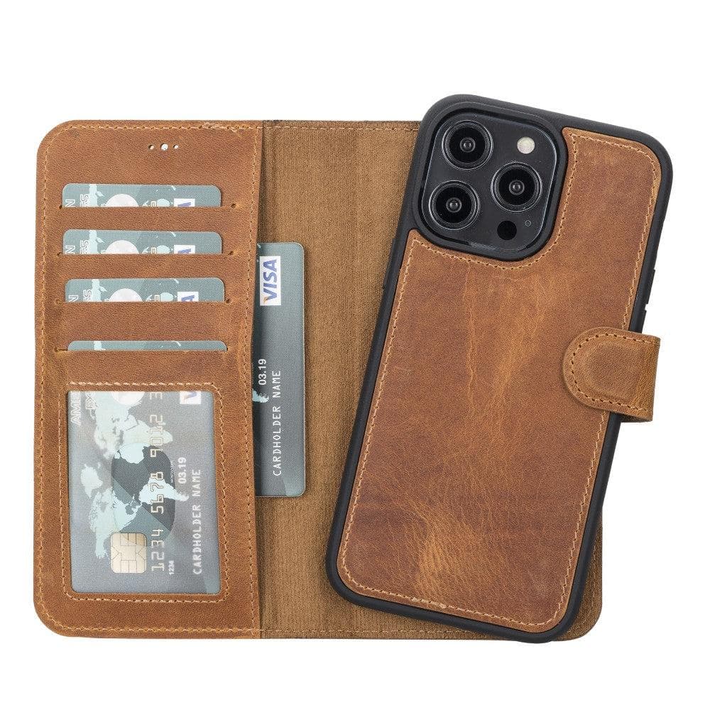 Magic iPhone 14 Detachable Leather Wallet Case Mizuri Leather
