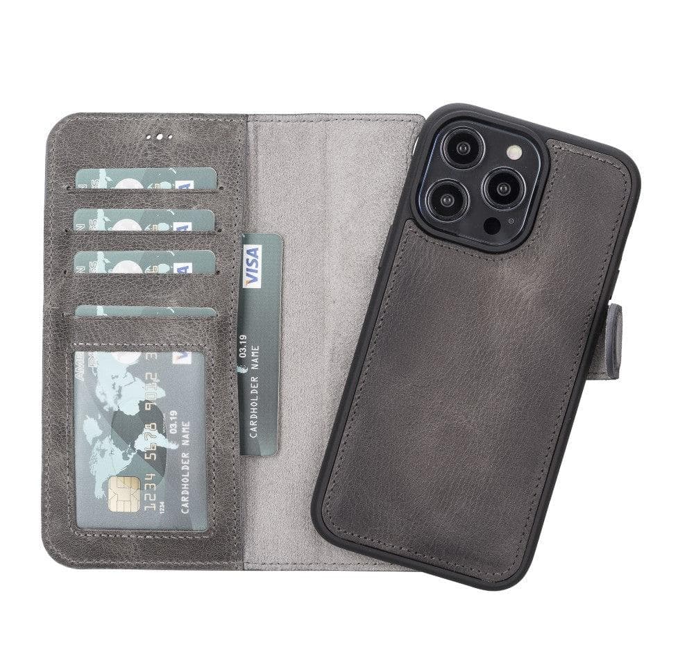Magic iPhone 14 Plus Detachable Leather Wallet Case Mizuri Leather