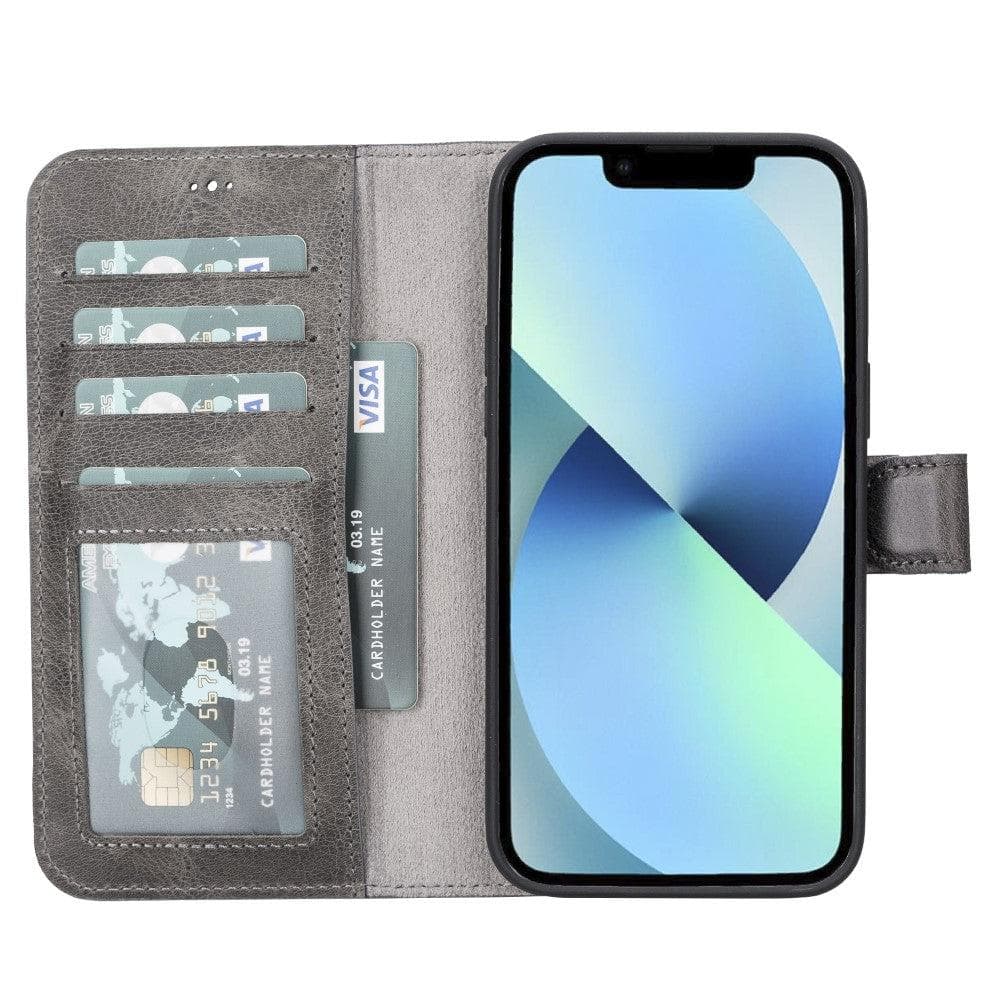 Magic iPhone 14 Plus Detachable Leather Wallet Case Mizuri Leather