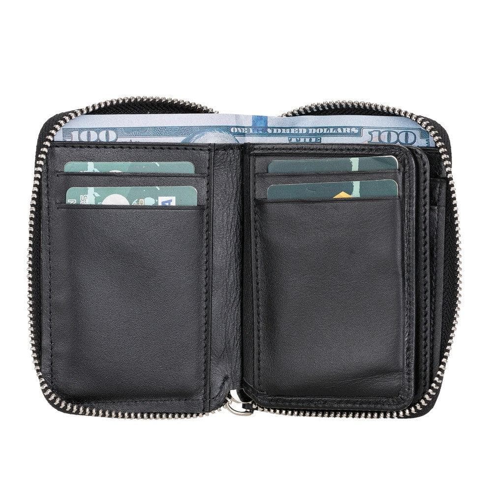 Elvis Leather Zipper Wallet - LuggageDesigners