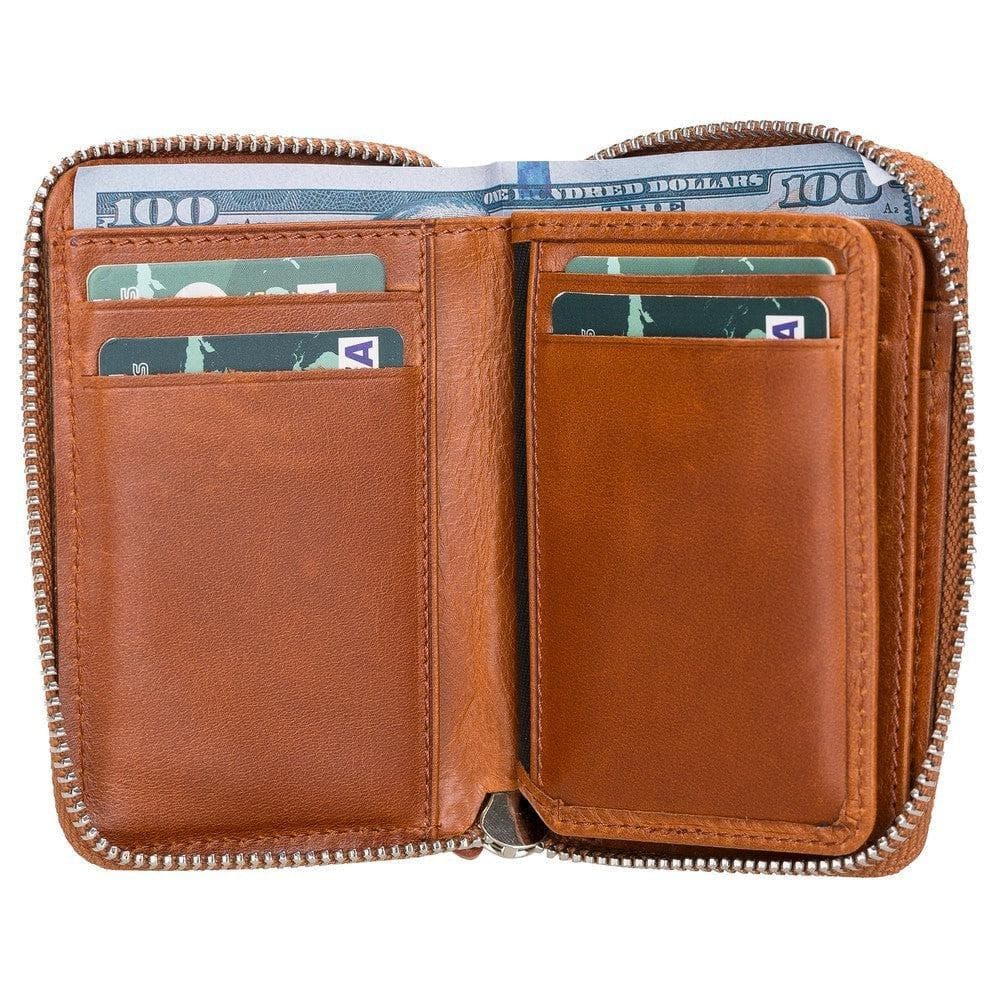Elvis Leather Zipper Wallet - LuggageDesigners