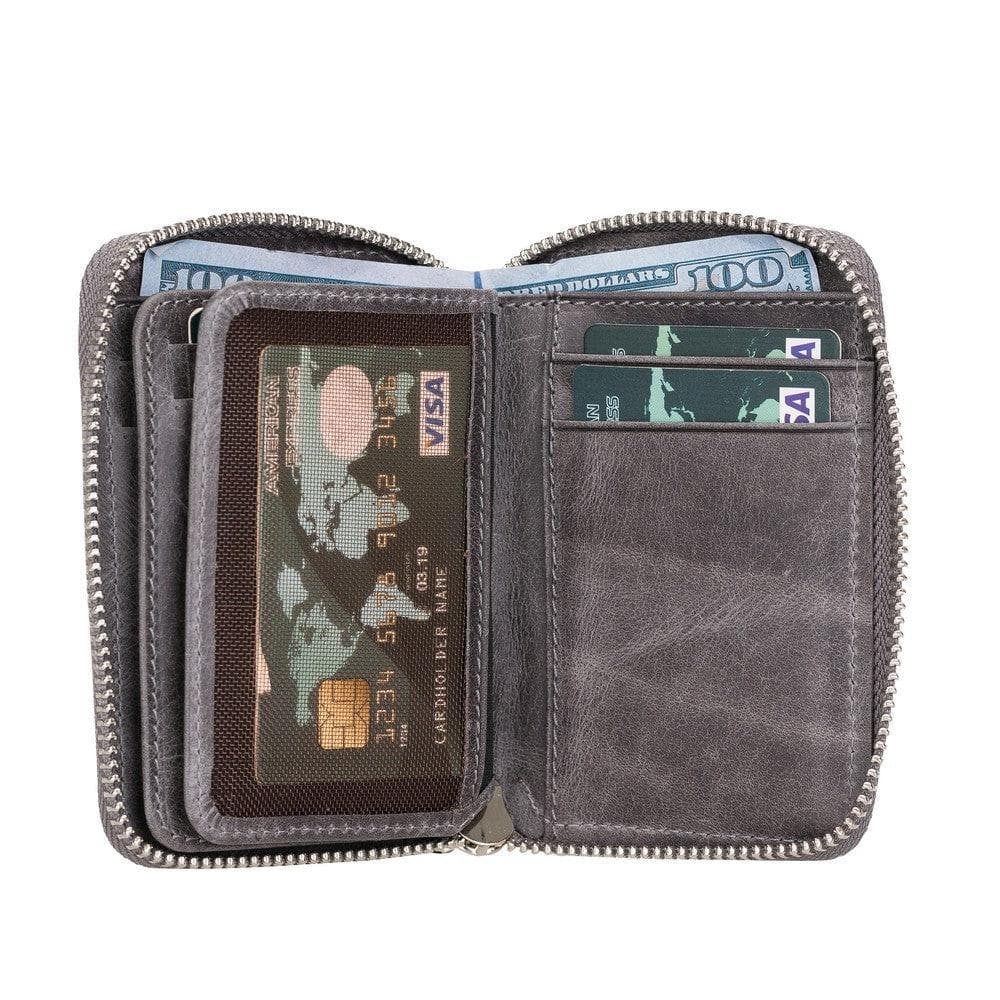 Elvis Leather Zipper Wallet - LuggageDesigners