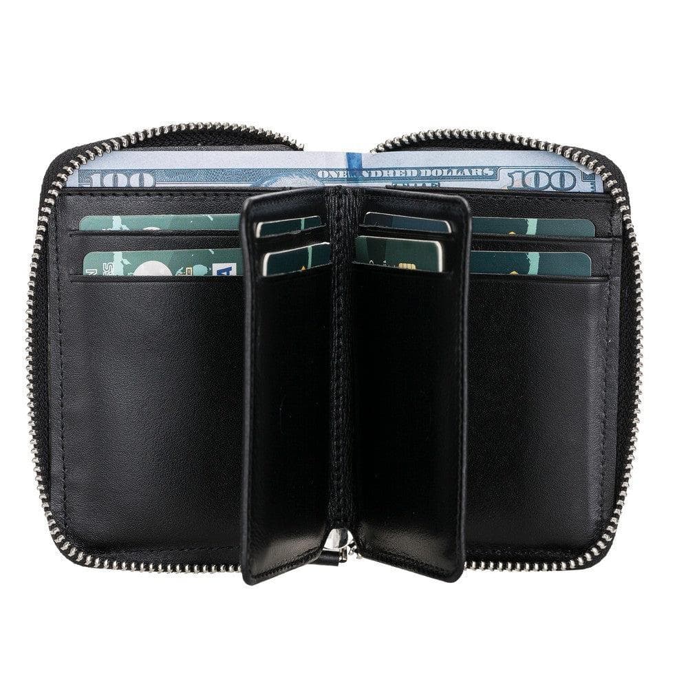 Elvis Leather Zipper Wallet - LuggageDesigners