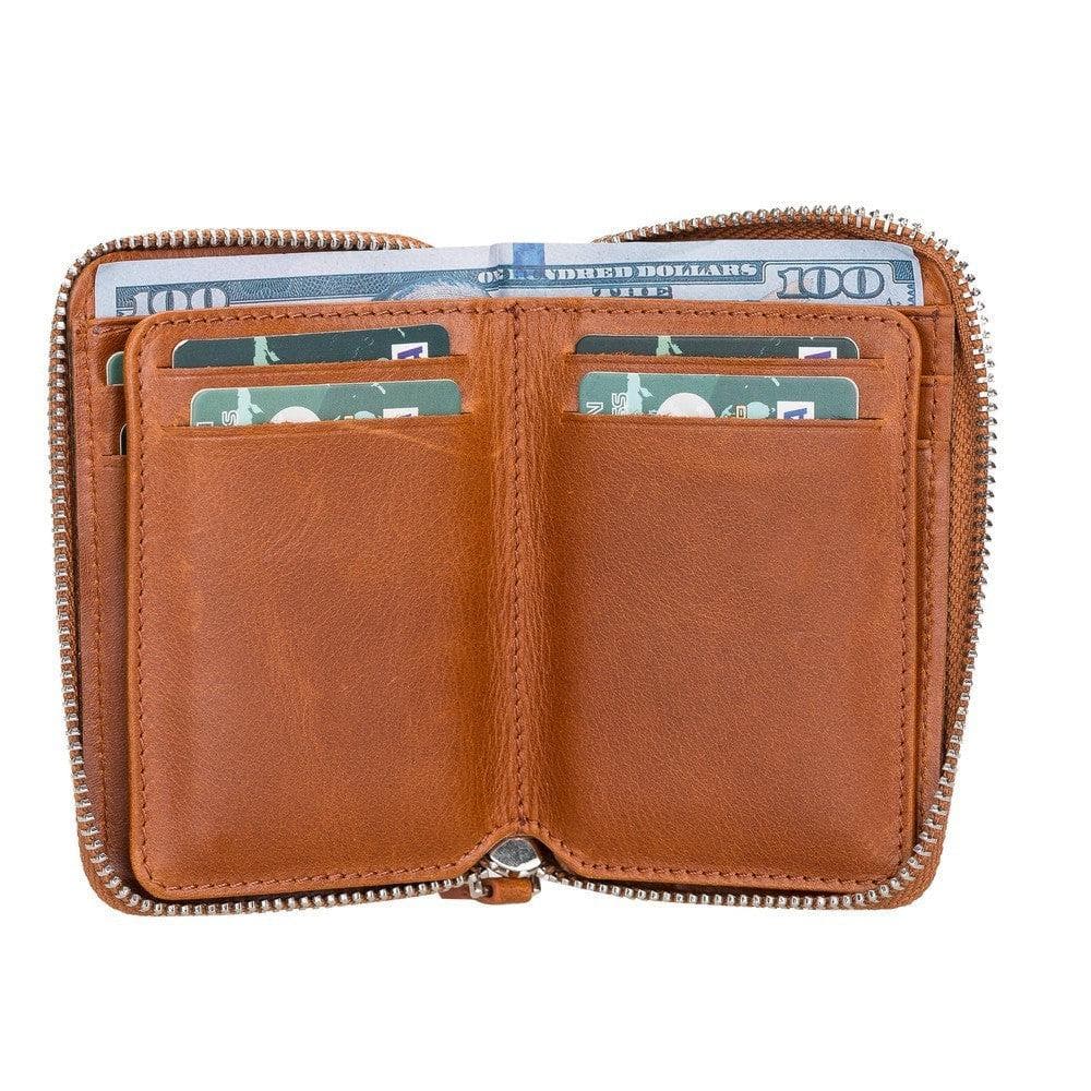 Elvis Leather Zipper Wallet - LuggageDesigners