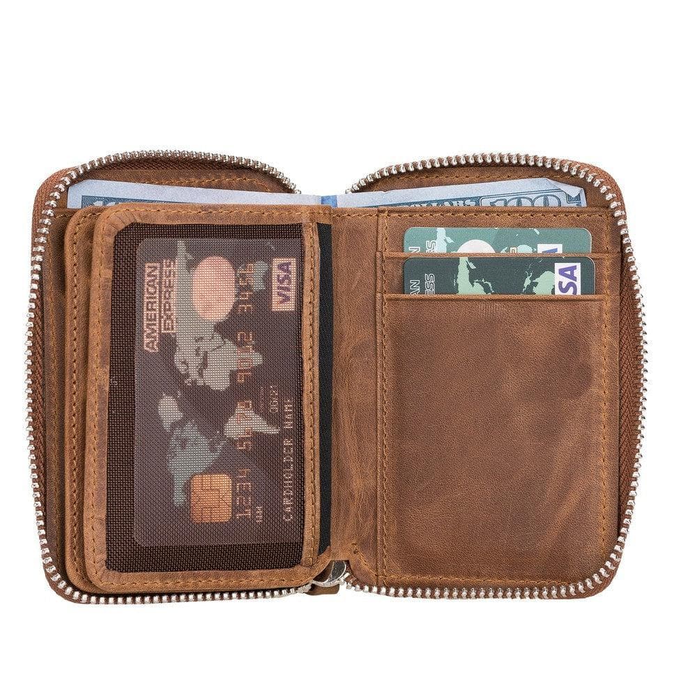 Elvis Leather Zipper Wallet - LuggageDesigners