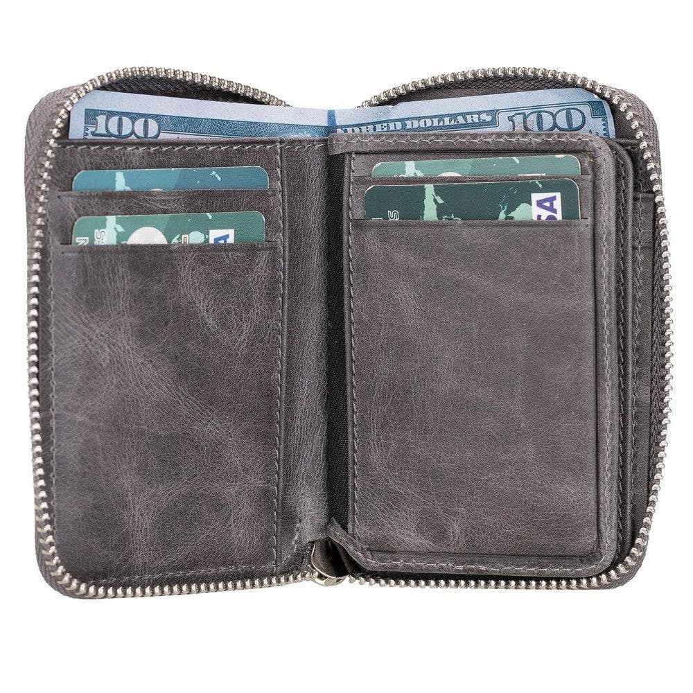 Elvis Leather Zipper Wallet - LuggageDesigners