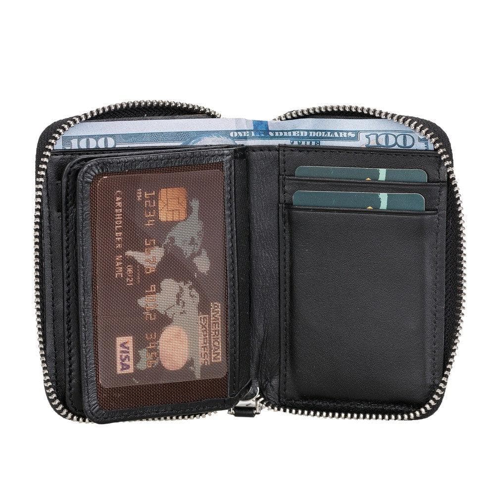 Elvis Leather Zipper Wallet - LuggageDesigners