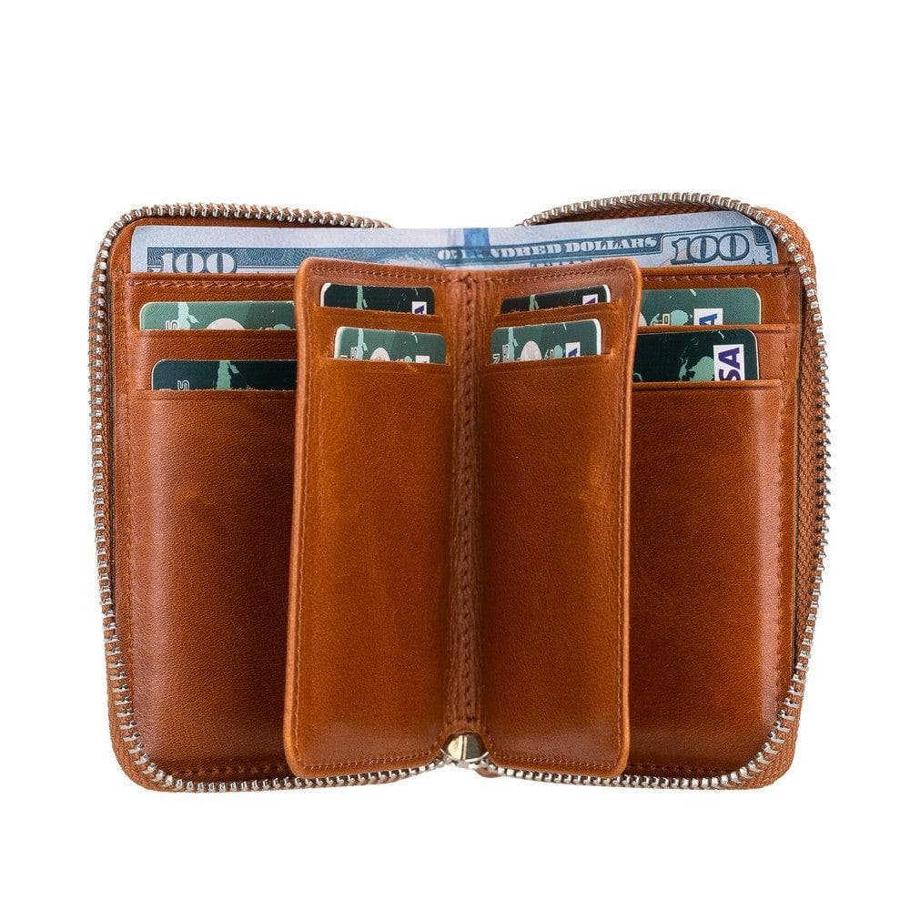Elvis Leather Zipper Wallet - LuggageDesigners
