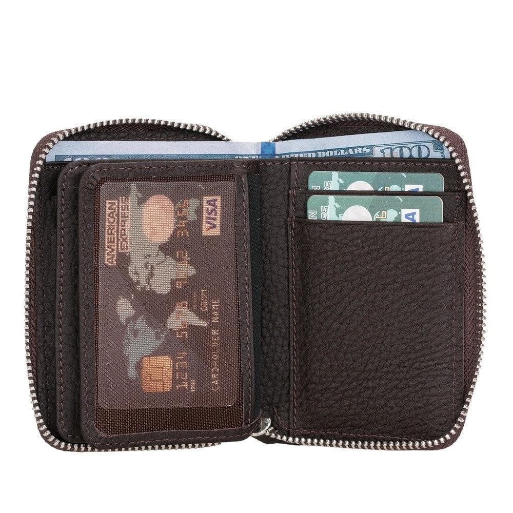 Elvis Leather Zipper Wallet - LuggageDesigners