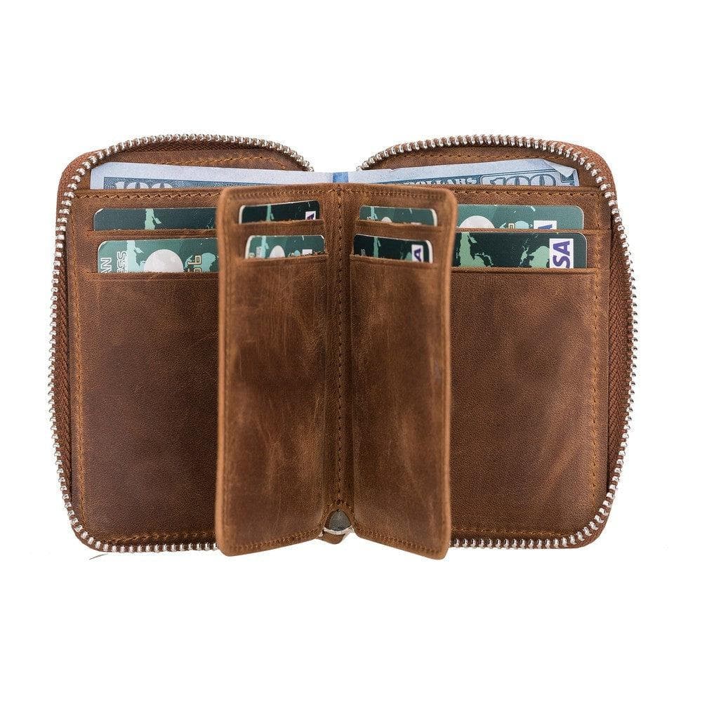 Elvis Leather Zipper Wallet - LuggageDesigners