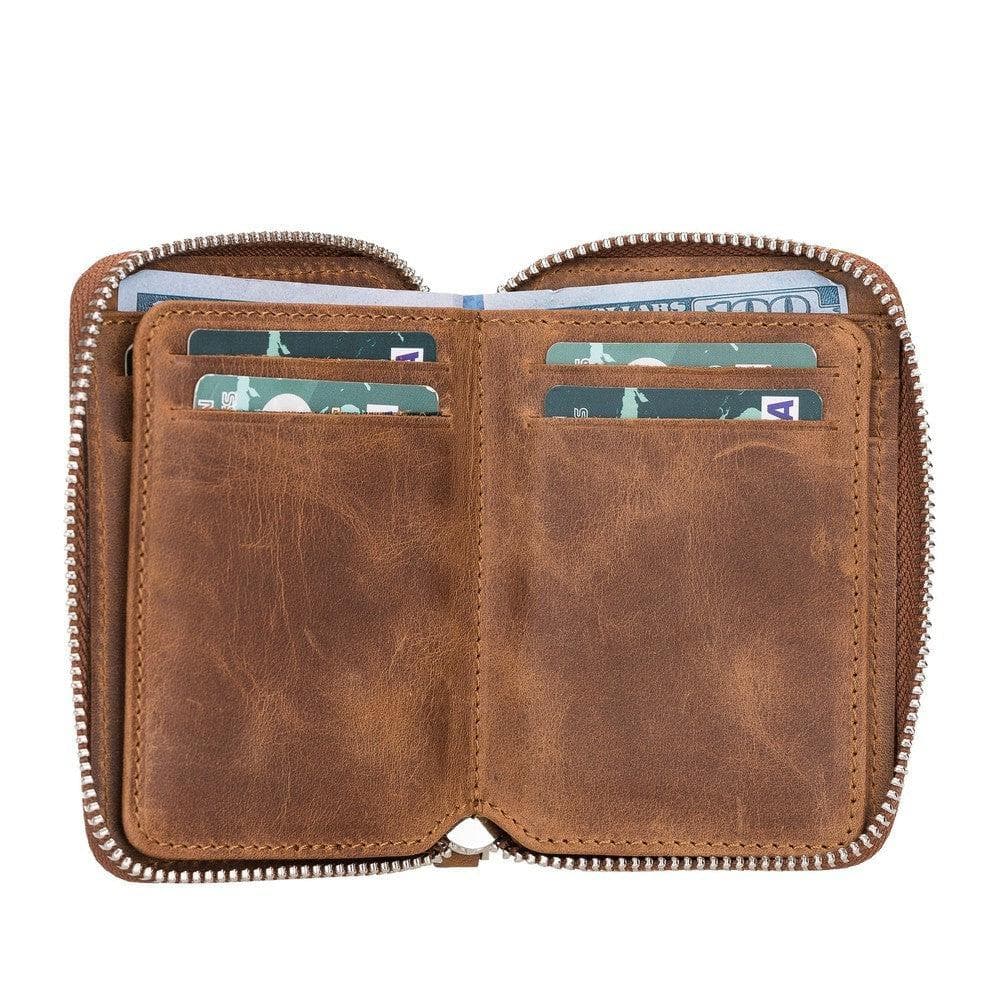 Elvis Leather Zipper Wallet - LuggageDesigners