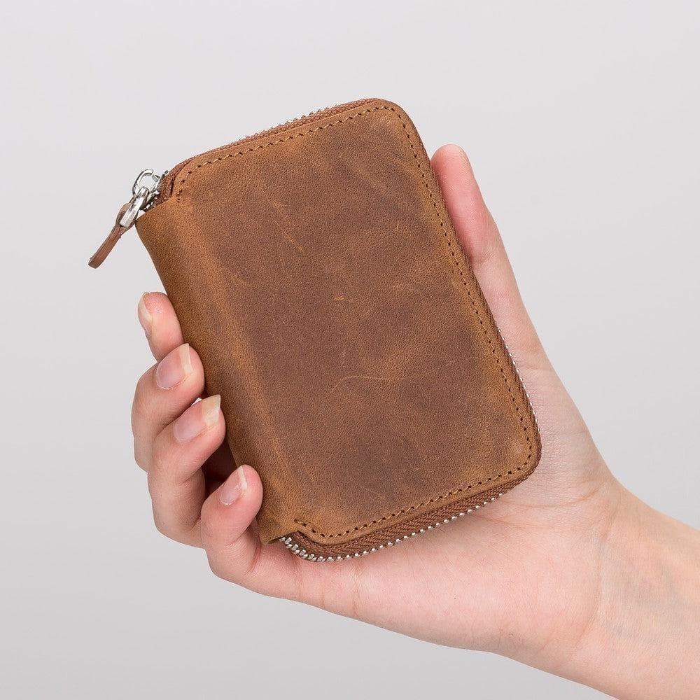 Elvis Leather Zipper Wallet - LuggageDesigners