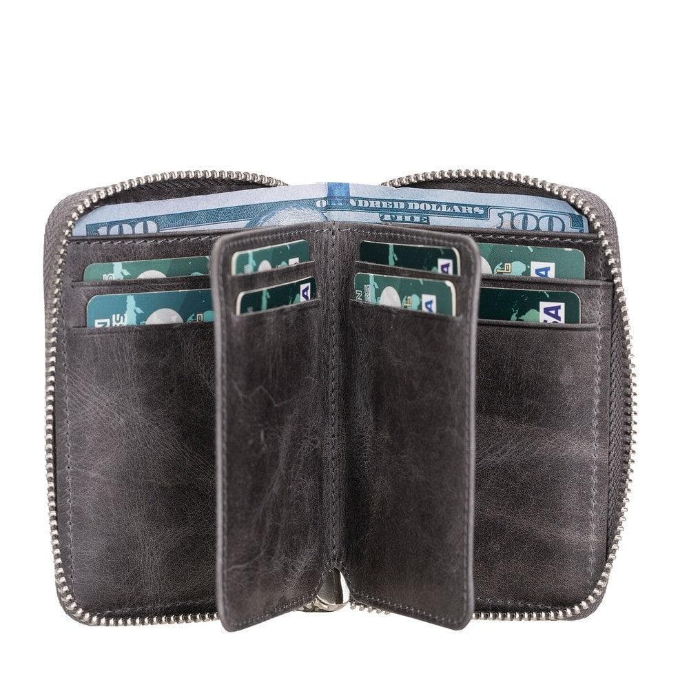 Elvis Leather Zipper Wallet - LuggageDesigners