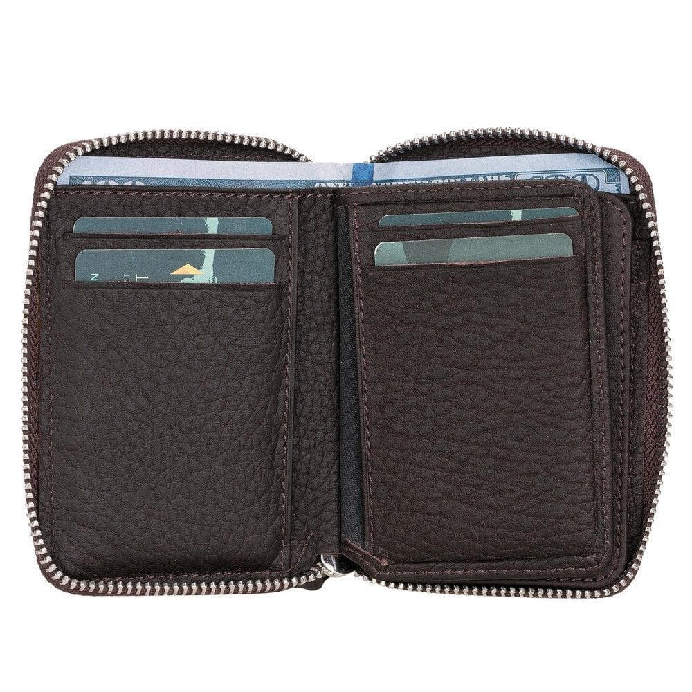 Elvis Leather Zipper Wallet - LuggageDesigners