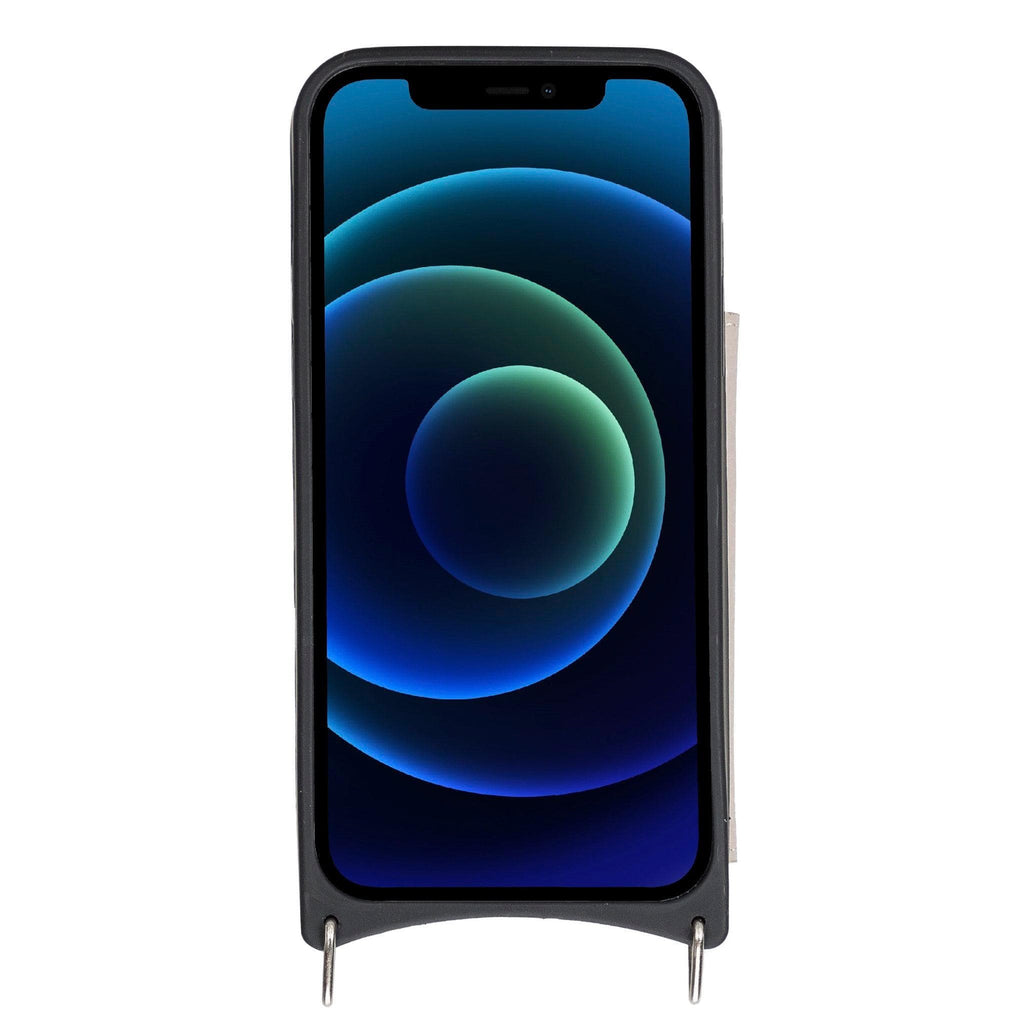 Saff iPhone 12 Mini Leather Case with Shoulder Strap Mizuri Leather