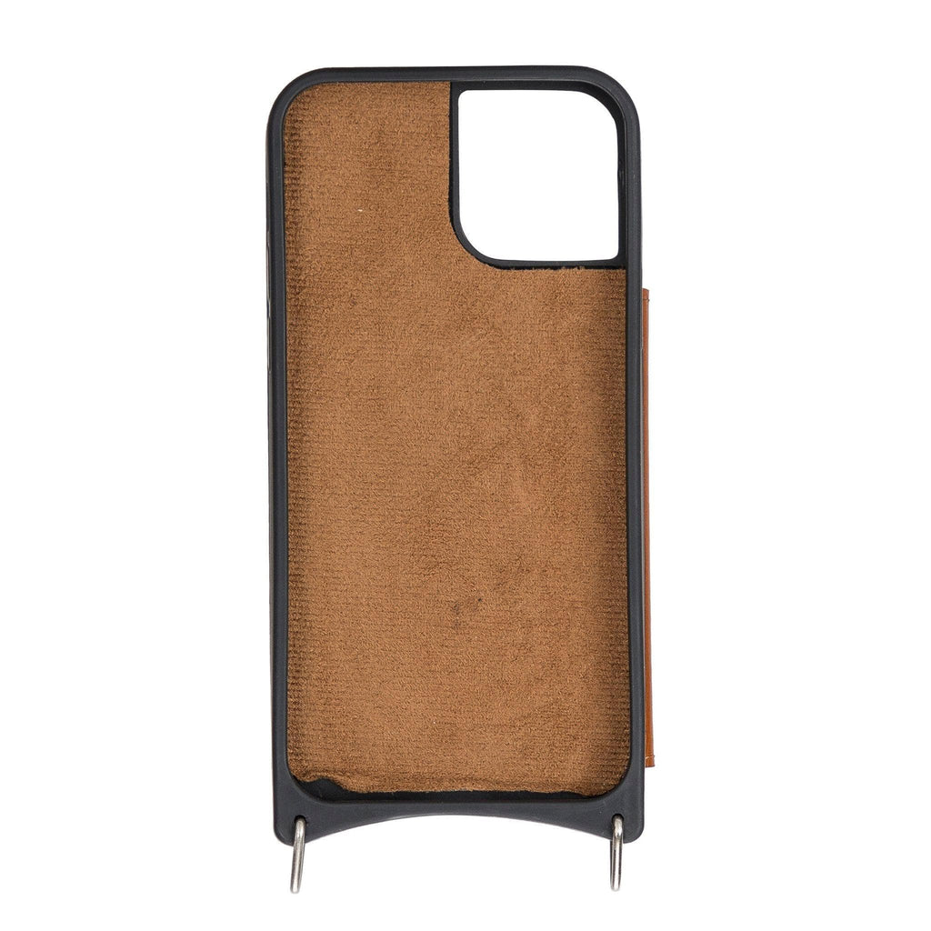 Saff iPhone 12 Pro Max Leather Case with Shoulder Strap Mizuri Leather
